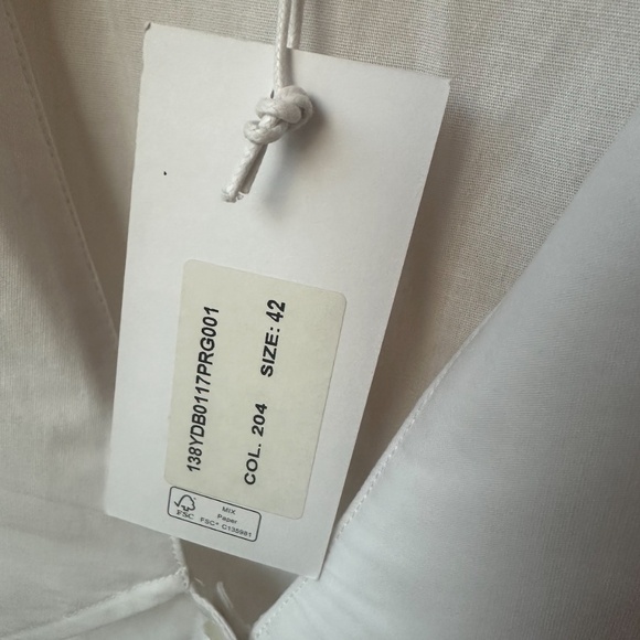 NWT White blouse size medium/42 Brand 8 by YOOX Made in Italy - Picture 4 of 6